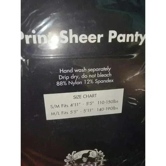 Star Print Sheer Pantyhose - Picture 2 of 2